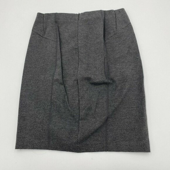 Ann Taylor Sz 2P Petite Gray Rayon Stretch Pencil Skirt - Picture 4 of 4